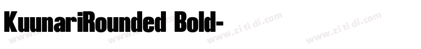 KuunariRounded Bold字体转换